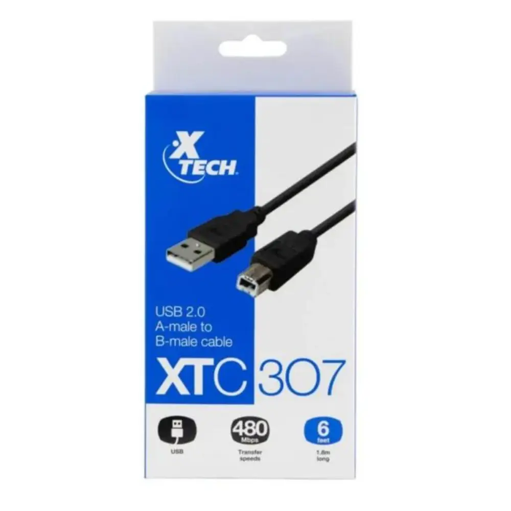 Cable USB Para Impresora Xtech XTC307 1.8Mts.