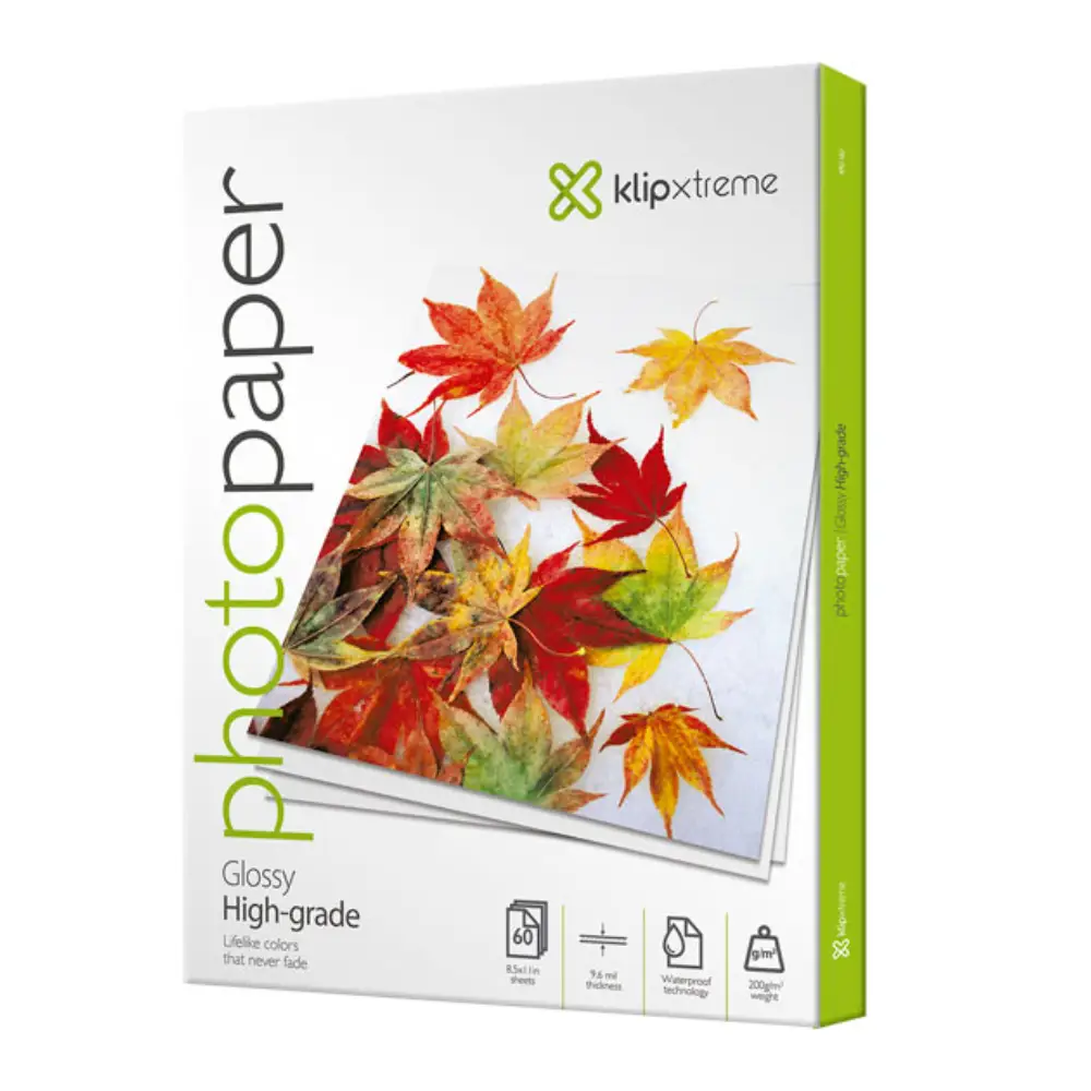 Papel Fotografico KLIP XTREME KPG-160 60 Hojas 8.5 x 11_