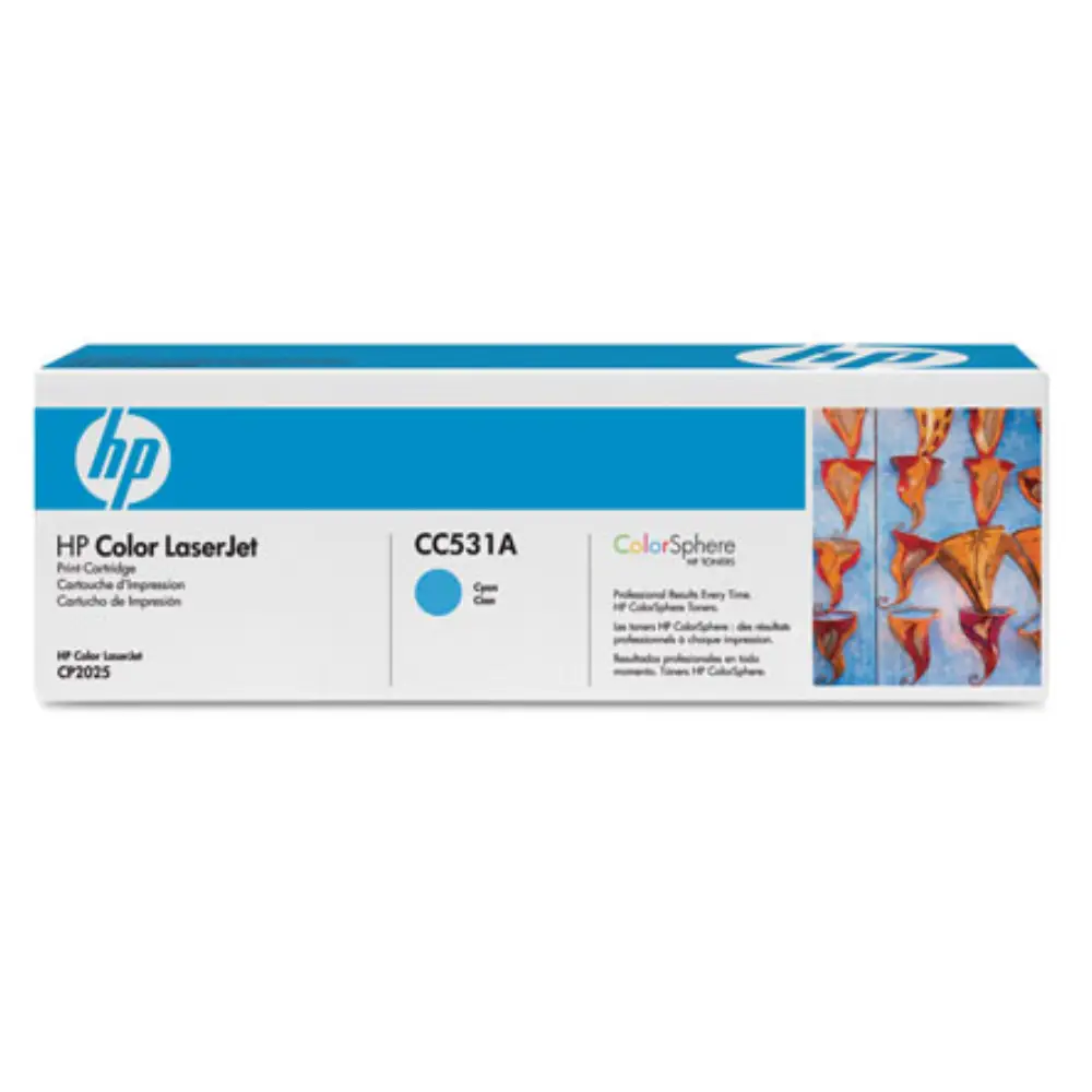 Toner Original HP CC531A Cian