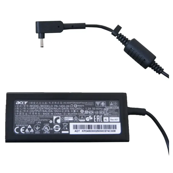 Cargador Orig Acer 19V 2.37A 45W (3.0 x 1.1MM)t
