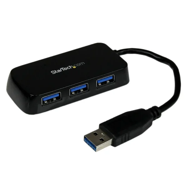 StarTech.com Adaptador Concentrador Hub Ladrón USB 3.0 Super Speed 4 Puertos Salidas Portátil para Ordenador Portátil
