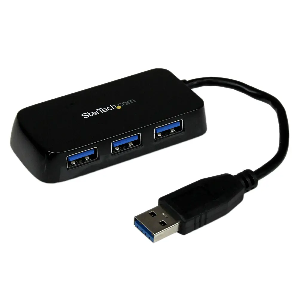 StarTech.com Adaptador Concentrador Hub Ladrón USB 3.0 Super Speed 4 Puertos Salidas Portátil para Ordenador Portátil
