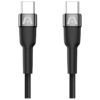 Cable Tipo C a Tipo C 65W Argom Tech 10pies_3Mts Trenzado Negro ARG-CB-0048BK