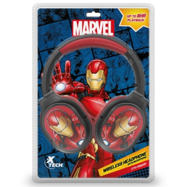 XTECH XTH-M660IM Audífonos Bluetooth con Micrófono Edición Iron-Man
