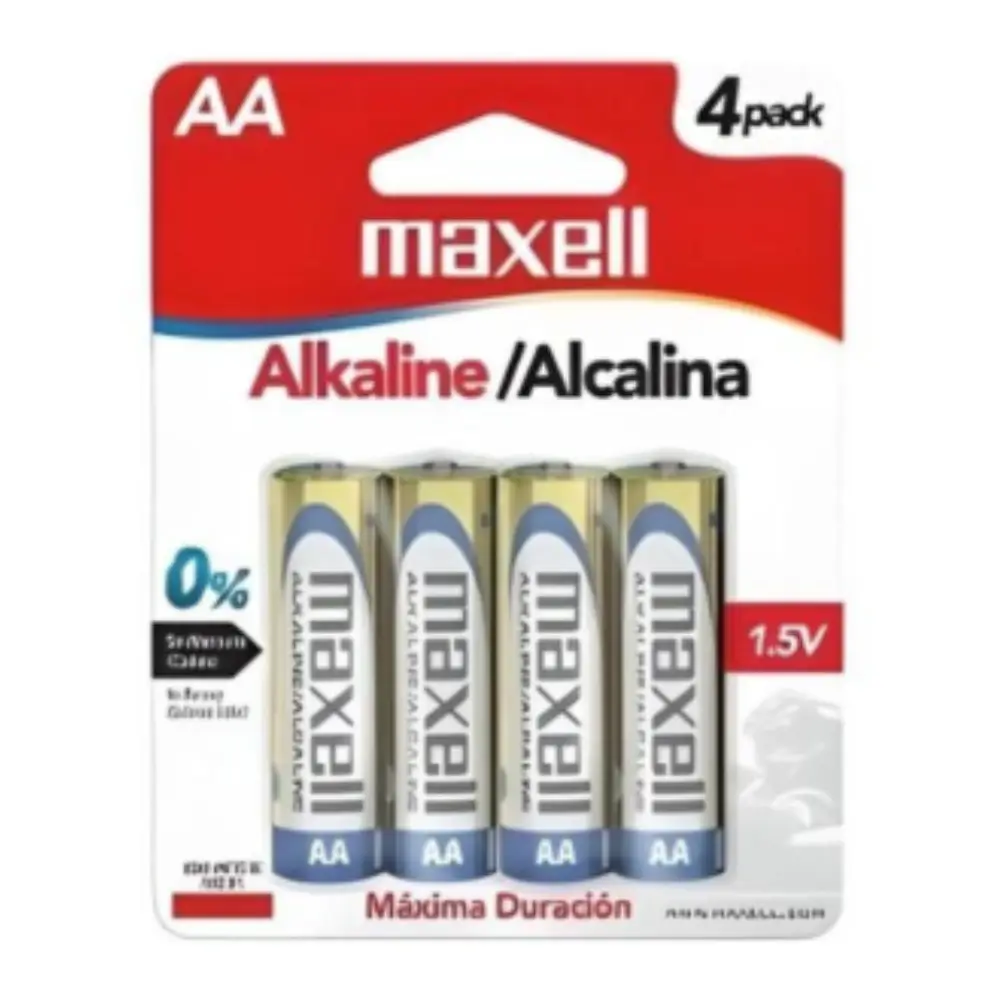 Bateria Alcalina MAXELL AA (4 Unidades)