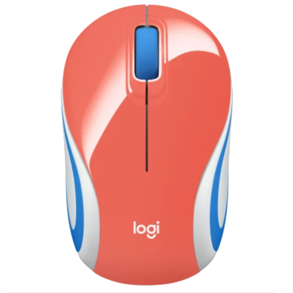 Mini mouse inalámbrico Logitech M187 Color Coral