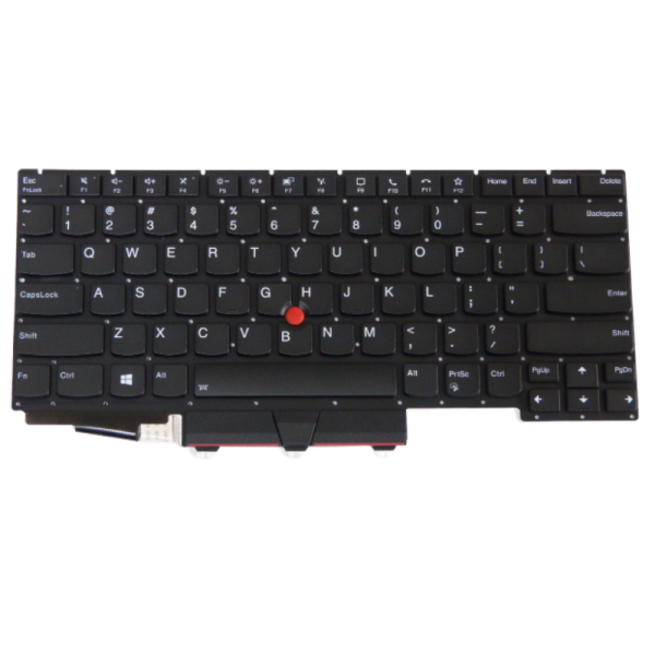 Teclado LENOVO Thinkpad E14 1a.Gen.2a.Gen., Negro, Ingles, Retroiluminado (Botones de Mouse Negros)