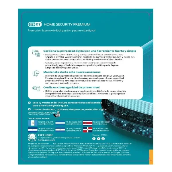 Antivirus ESET Home Security Premiun 1 año 3 Equipos ESD