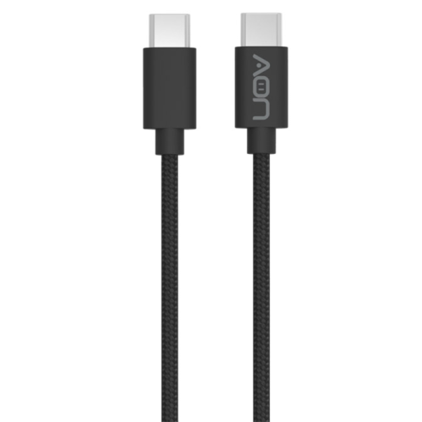 Cable USB-C a USB-C AON Argom Tech 2mts AO-CB-5010 Trenzado Negro (1)