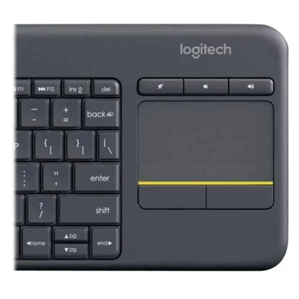 Teclado LOGITECH K400 Touch Plus USB Negro en Ingles