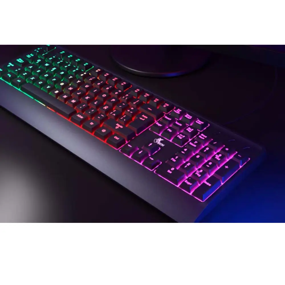 CHEVALIER _ Teclado alámbrico multimedia para videojuegos con iluminación de fondo LED multicolor XTK-505S (1)