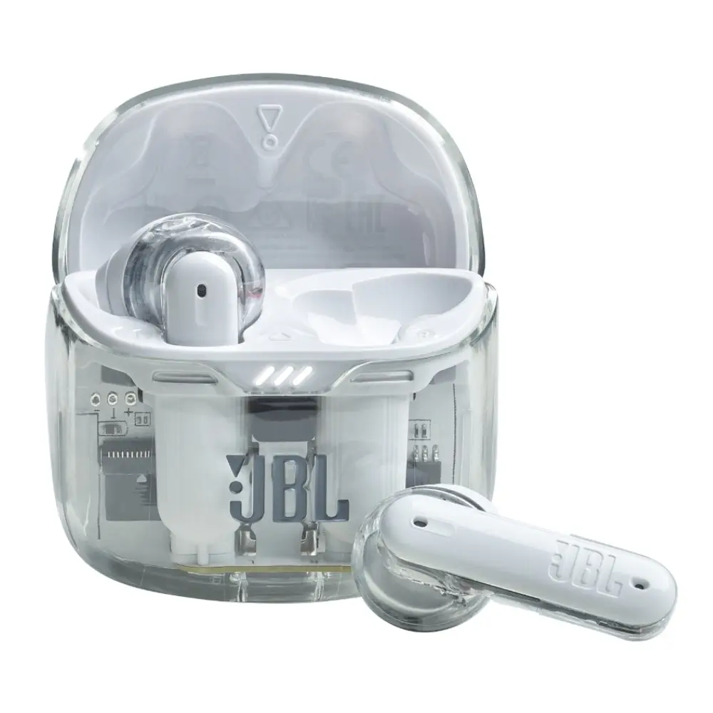 JBL Tune Flex Audífonos Bluetooth Ghost Edition Blanco