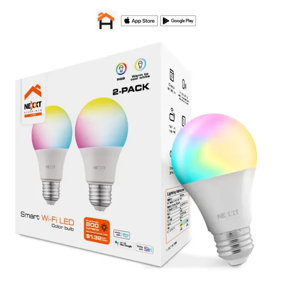 Bombilla LED inteligente Wi-Fi 110V - A19 - NHB-C110 2PK (2)