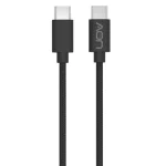 Cable USB-C a USB-C AON 2mts AO-CB-5010 Trenzado Negro