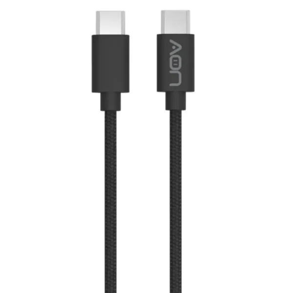 Cable USB-C a USB-C AON 2mts AO-CB-5010 Trenzado Negro