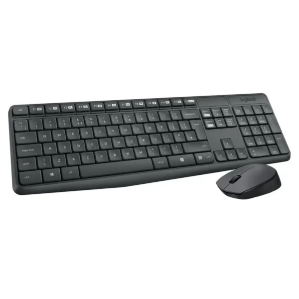 Combo Teclado y Mouse Logitech MK235 Inalámbrico Color Negro
