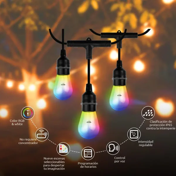 Guirnalda de luces inteligente con conexión Wi-Fi