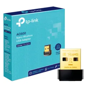 Adaptador de Red USB TP-Link T2UB Nano AC600 Wifi Bluetooth Doble Banda 600Mbps
