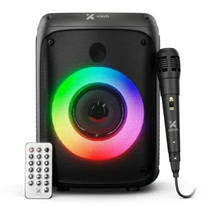 SonicBloom _ Parlante inalámbrico portátil con luces LED y micrófono XTS-661